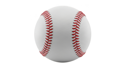 Baseball isolated on transparent background close up