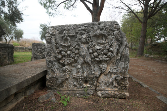 Historical Lahit Remains in Aphrodisias Ancient City. Turkey Aydin