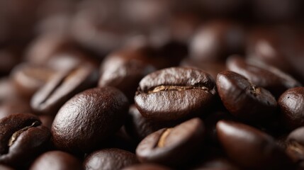 coffee beans macro texture, dark roast