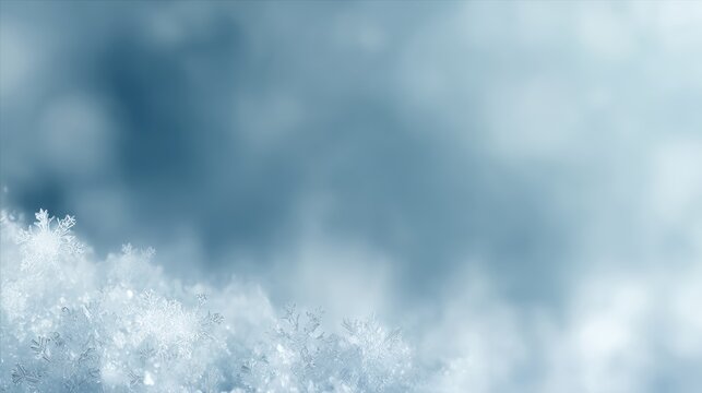 winter snowflake background with gradient blue tone
