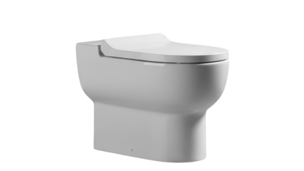Modern toilet bowl, isolated on transparent background