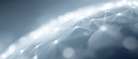 abstract visualization of global banking system, connected finance theme