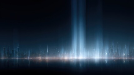 futuristic city with glowing data streams, concept of digital economy