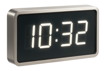 A large digital floor clock with adjustable brightness, perfect for hallways or foyers.