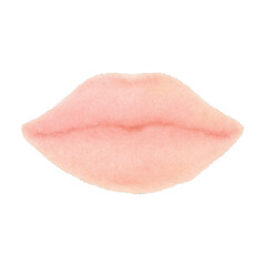 Fototapeta premium PNG Soft watercolor lips illustration.