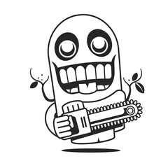 This image features a collection of Halloween-themed icons, perfect for Halloween-related designs, invitations, or merchandise.