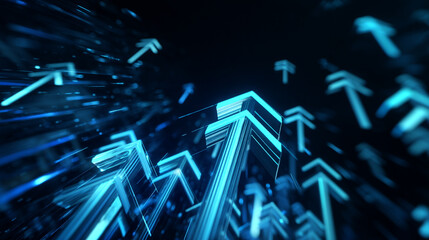 上昇矢印の成長コンセプト背景
