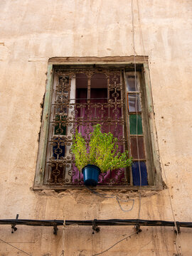 Window of an old house in the Medina of Fez, Morocco