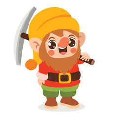 Cartoon Drawing Of Cute Dwarf