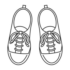 靴、スニーカー、洋服、ファッション、コーディネート、おしゃれ関連のイラスト