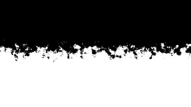 Black Color Spreading Over White Background, Top-Down Abstract Transition Animation