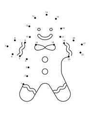 Christmas Connect the Dots Coloring Page for Kids | Christmas Dot to Dot