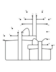 Christmas Connect the Dots Coloring Page for Kids | Christmas Dot to Dot