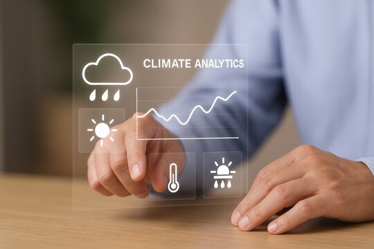 Exploring Climate Analytics: A User Interacting with Digital Weather Data Visualization and Metrics for Enhanced Environmental Understanding