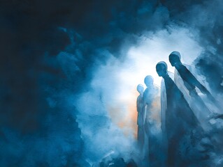 All saints day concept watercolor illustration