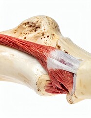 Human Anatomy Muscle and Bone Structure, Medical Illustration, isolated on white background