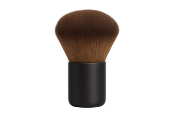 Kabuki brush applying face powder makeup cosmetic tool