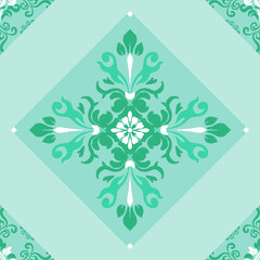 Modern Ethnic Green Color Pattern