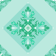 Modern Ethnic Green Color Pattern