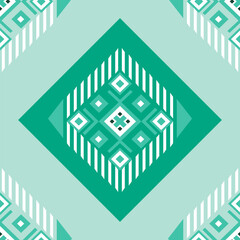 Modern Ethnic Green Color Pattern