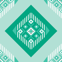 Modern Ethnic Green Color Pattern