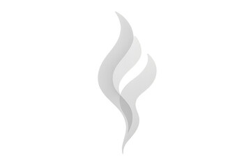 Naklejka premium Abstract smoke plume vector icon representing vapor, steam, fire, heat, or aroma on transparent background
