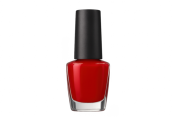 Red nail polish bottle for beauty and manicure