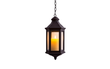 Beautiful hanging light lantern illuminating softly perfect for home decor and evening ambience isolated on transparent background PNG
