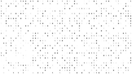 Small Binary Numbers 2D illustration can be used in programming patterns, technology loops, machine learning visuals, and minimalist digital backgrounds