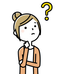 若い女性　ママ　疑問