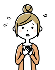 若い女性　ママ　困る