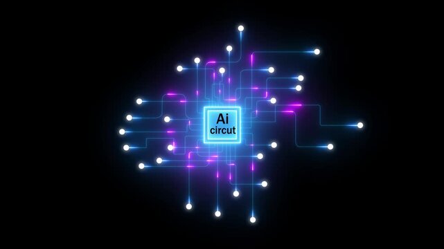 ai circut - businessman working with virtual reality at office. AI Agents, Headlines Fast Scree international communication network concept. Multinational