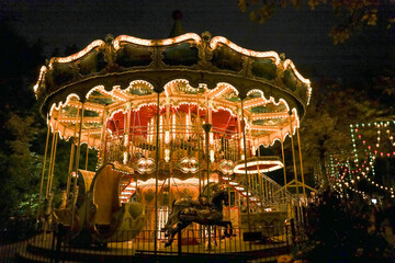 carousel in the park © kotysya