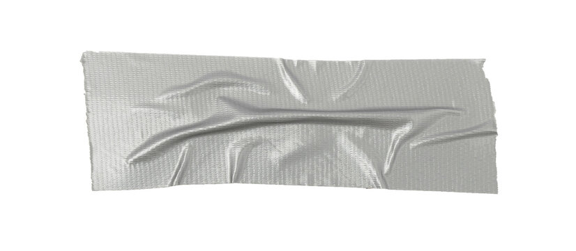 Gray duct tapes isolated on a transparent background,