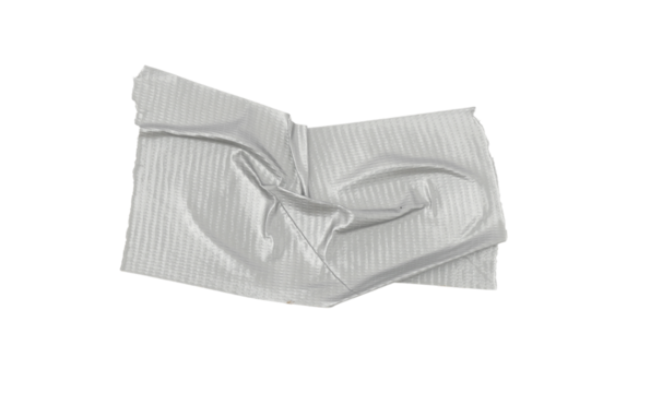 Gray duct tapes isolated on a transparent background,