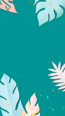 Paper leaf frame iPhone wallpaper