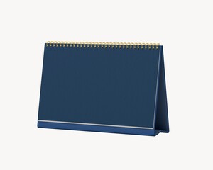 Desktop calendar, blue 3D rendering design