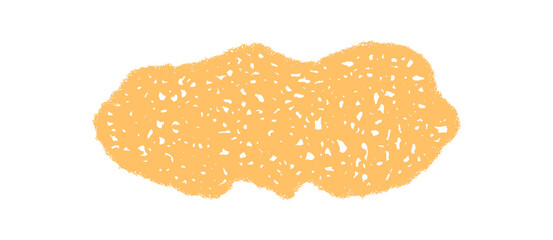 Wavy crayon scribble rectangle frame in abstract style. Organic border forms textured mockup background for text. Hand drawn sketch in soft orange for creative card or poster design.