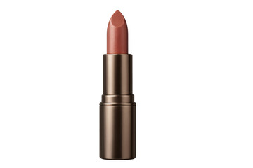 Fototapeta premium Brown nude lipstick product isolated on transparent background