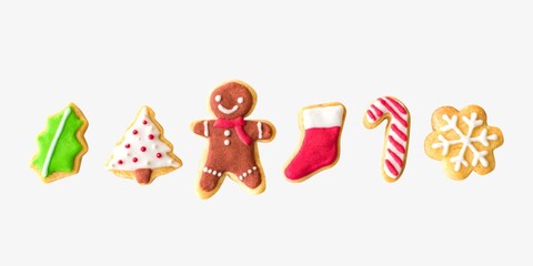 Holiday dessert image on white