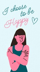 Choose happy Facebook story