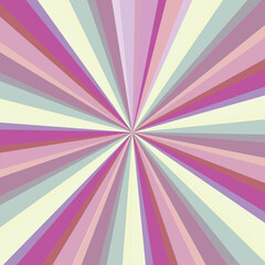 Pop art radial colorful comics book magazine cover. Striped color digital background. Cartoon funny retro pattern strip mock up. Vector halftone illustration. Sunburst, starburst shape.