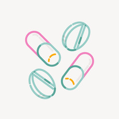 Medicine green doodle line art