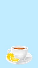 Lemon tea blue iPhone wallpaper