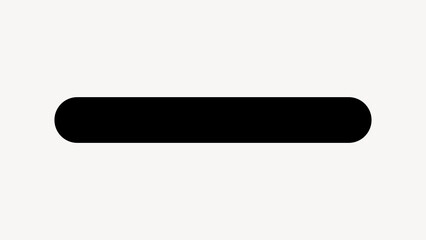 Black rounded rectangle, geometric shape