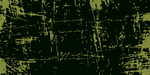 Abstract Dark Green Grunge Background with Scratched Distressed Texture.