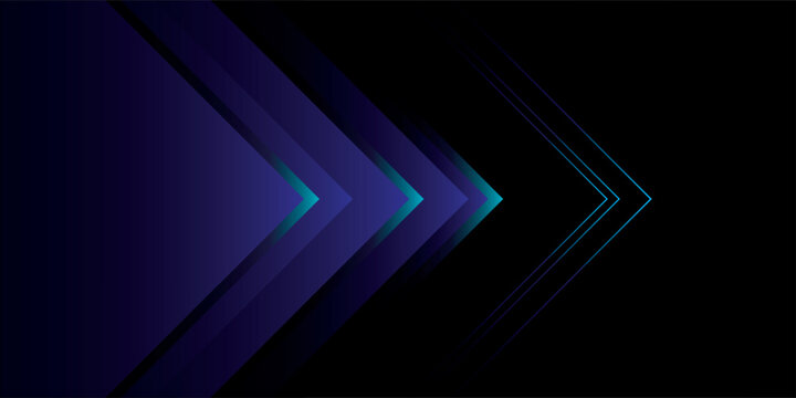 Abstract glowing purple and teal gradient chevron arrows moving right dynamic futuristic design.