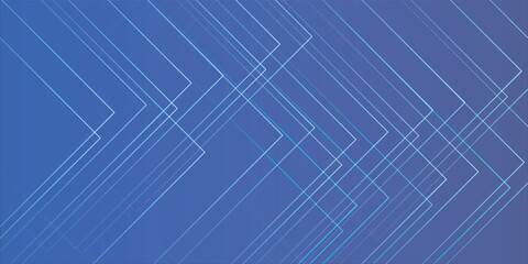 Futuristic blue abstract background with intersecting thin white chevron lines.