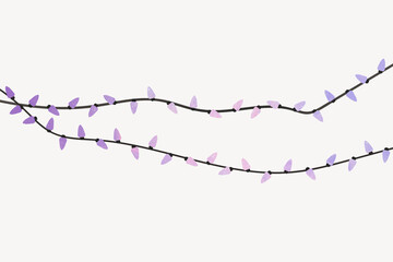 Purple fairy lights background, festive decoration