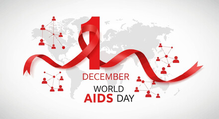 Show your support this World AIDS Day on December 1st with this powerful and symbolic red ribbon design, perfect for raising awareness and promoting global solidarity